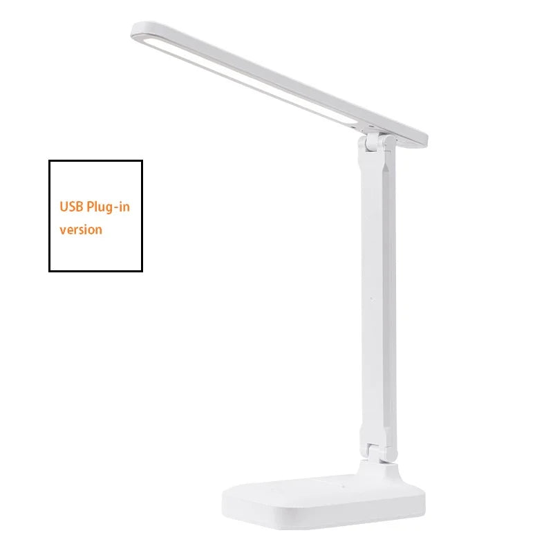Lampe de bureau à LED avec protection des yeux, variateur tactile, réglage de la couleur, chargement, chevet, lecture