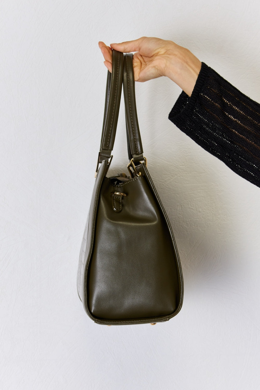 Sac à main en cuir PU texturé David Jones