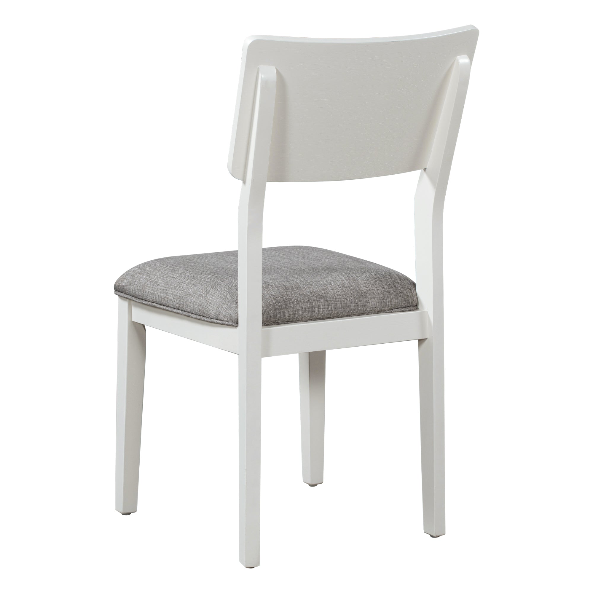 Ensemble de salle à manger TREXM de style classique et traditionnel, 6 pièces, comprenant une table à manger, 4 chaises rembourrées et un banc (blanc et gris)