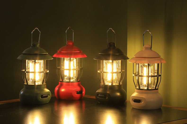 Camping Ligjt Outdoor Ambience Lighting Camping Light Vintage Horse Light Gift USB Charging Tent Camp Lamp