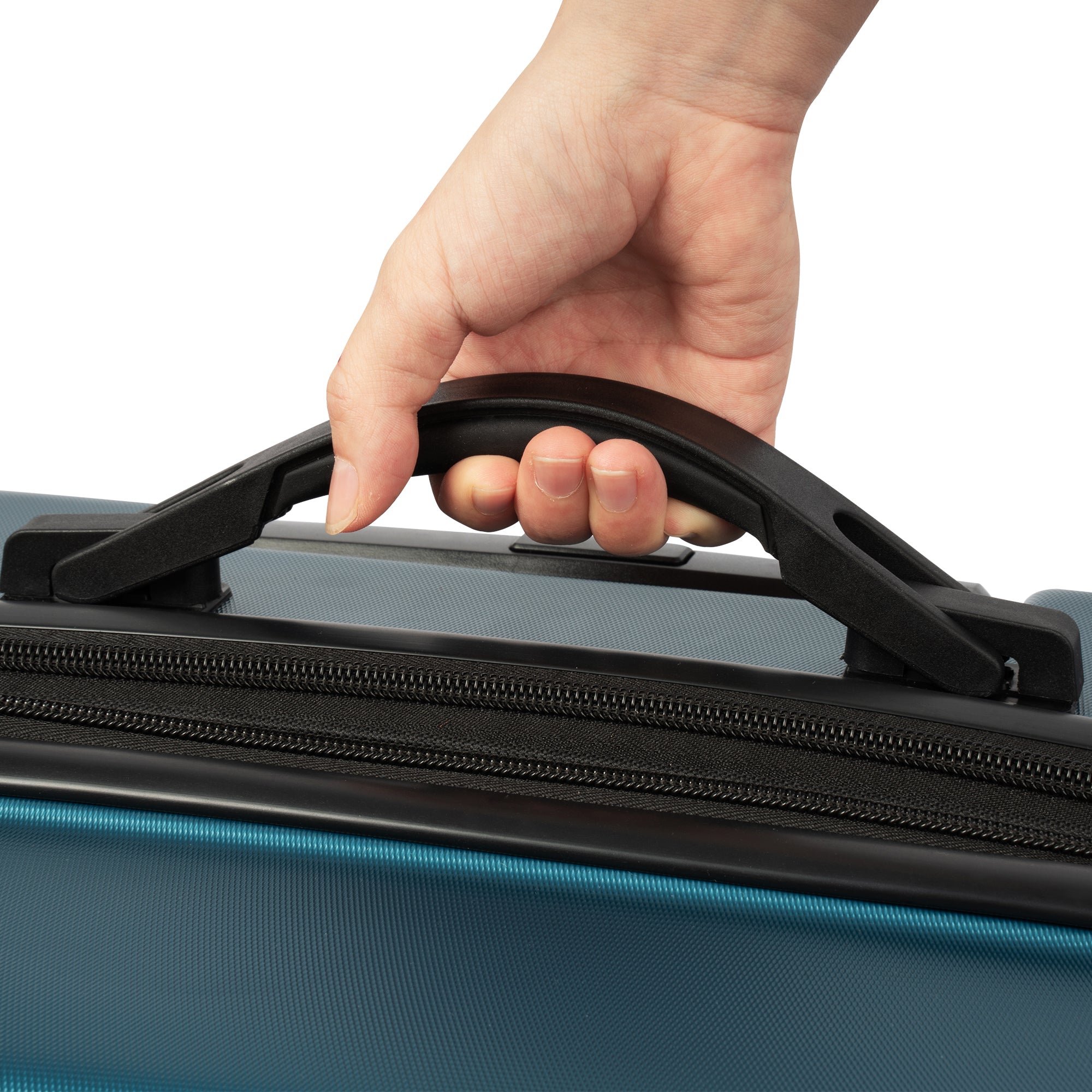 Ensemble de 3 valises rigides à roulettes avec serrure TSA, légères, 50,8 cm, 61 cm, 71 cm, bleu marine + ABS