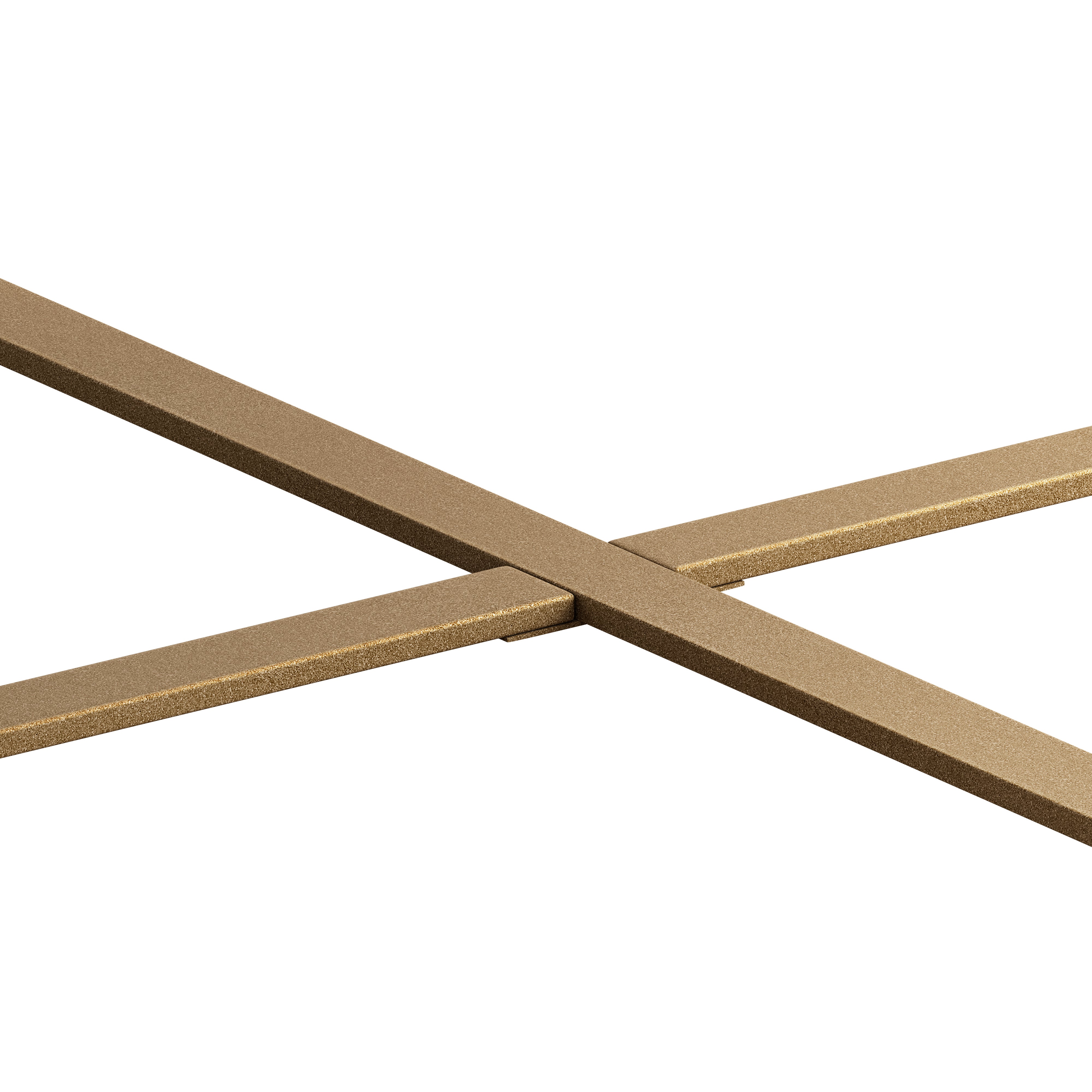 Table basse ronde moderne rétro de 33,86 pouces, plateau en bois de sapin avec pieds croisés dorés (même référence : W757126236)