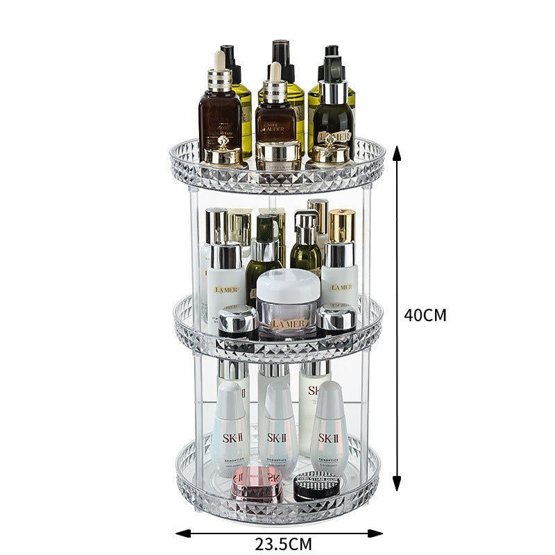 Commode de luxe, étagère de rangement rotative pour cosmétiques, boîte de toilette, bureau, parfum, produits de soins de la peau, plateau