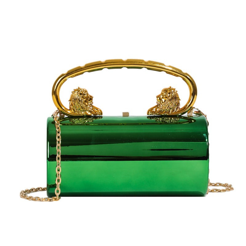 Sac à main tendance pour femme, sac polyvalent en acrylique de couleur unie, sac à bandoulière avec chaîne