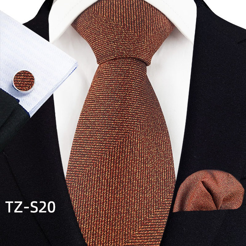 Ensemble trois pièces pour homme, cravate, poche, serviette, manchette, motif cachemire, taille et fleur