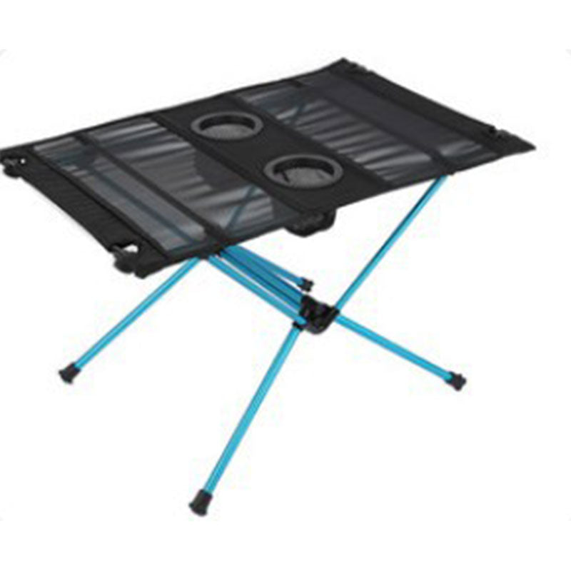 Table pliante ultra légère pour camping en plein air, camping-car, barbecue portable, pique-nique, trou pour tasse, sac pour téléphone portable, petite table