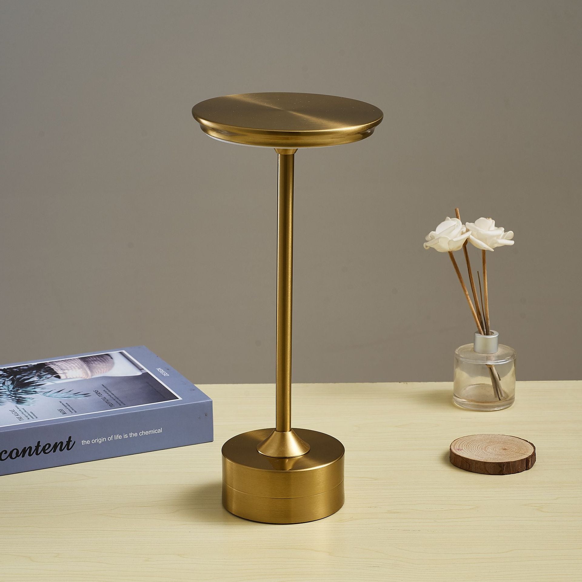 Lampe de bureau en métal à LED tactile, petite veilleuse, lampe de table de bar, lampe de chevet pour hôtel, salon, chambre à coucher