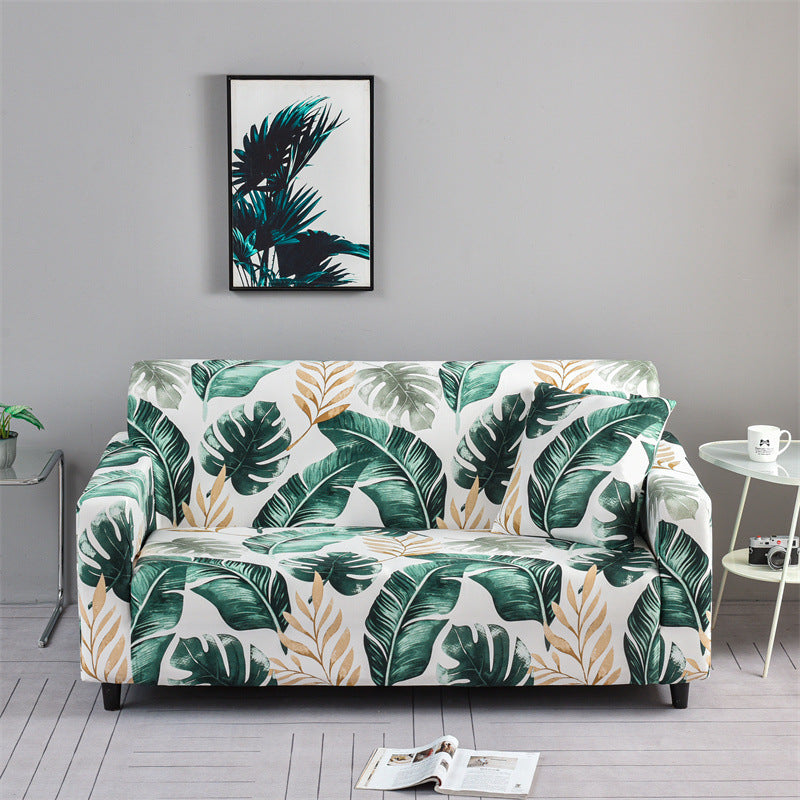 Four season sofa cover with full elastic sofa cover and fabric combination anti slip cover