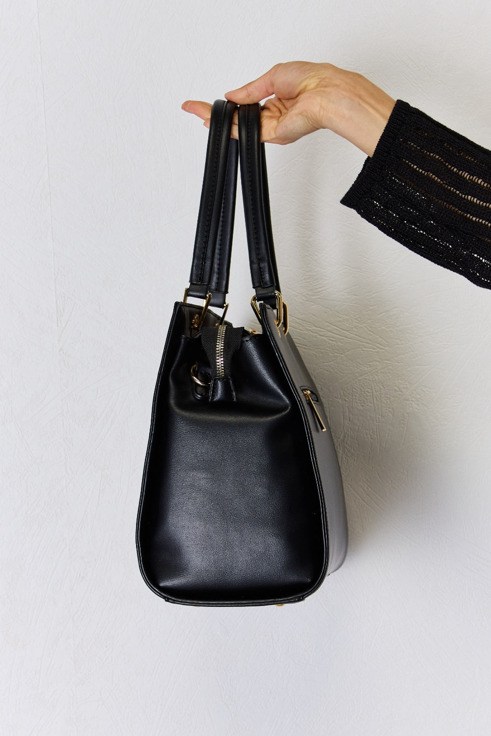 Sac à main en cuir PU texturé David Jones