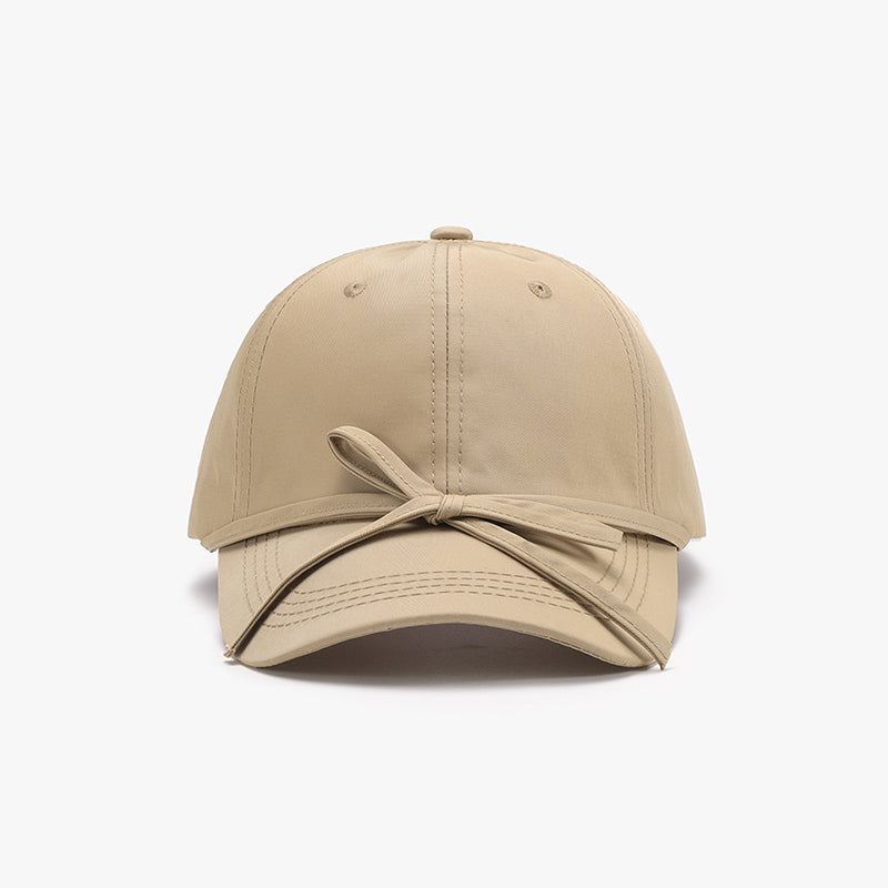 Casquette de baseball en coton avec nœud noué