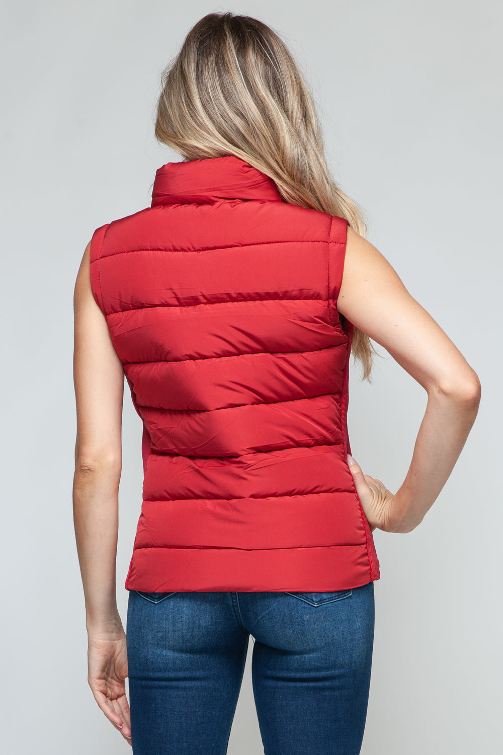 Gilet à col roulé zippé snob avec poches