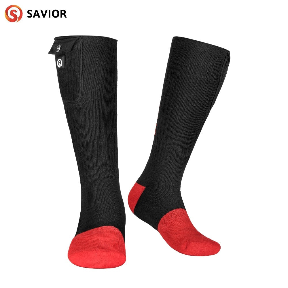 Chaussettes chauffantes chaudes, chaussettes chauffantes, chaussettes de ski de sport, pieds chauds d'hiver, batterie, chaussettes chaudes, hommes et femmes