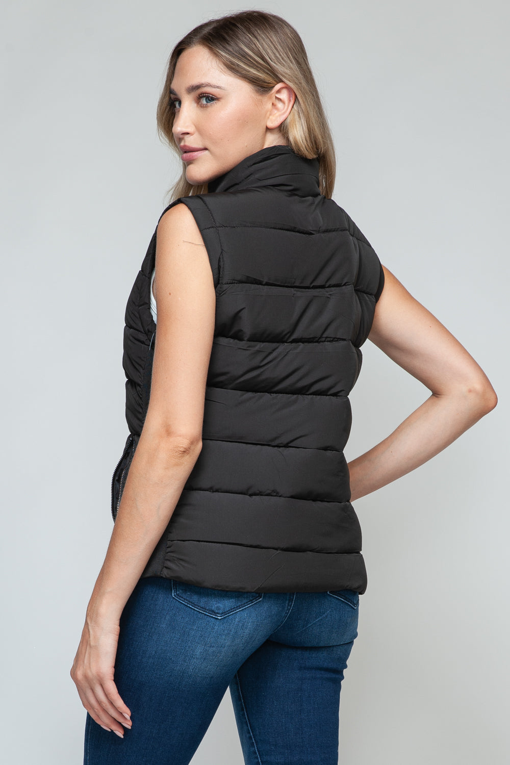 Gilet à col roulé zippé snob avec poches
