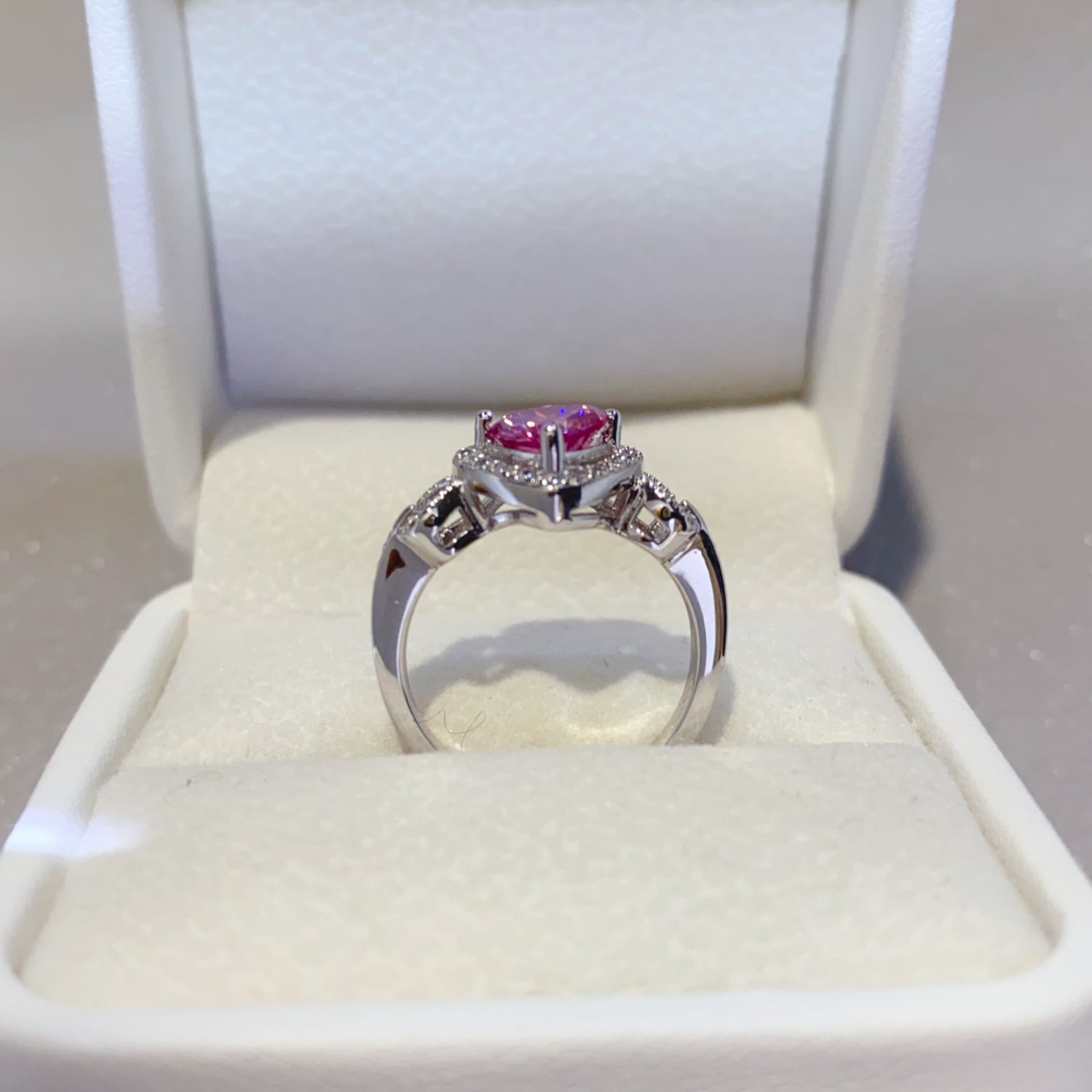 Bague en argent sterling 925 avec moissanite de 1 carat