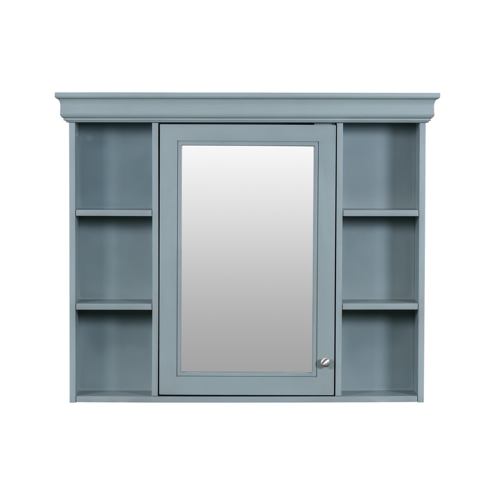 Armoire à miroir moderne de 36 pouces avec étagères réglables, 2 portes à fermeture douce et 6 organisateurs de portes d'armoire de rangement à tiroirs