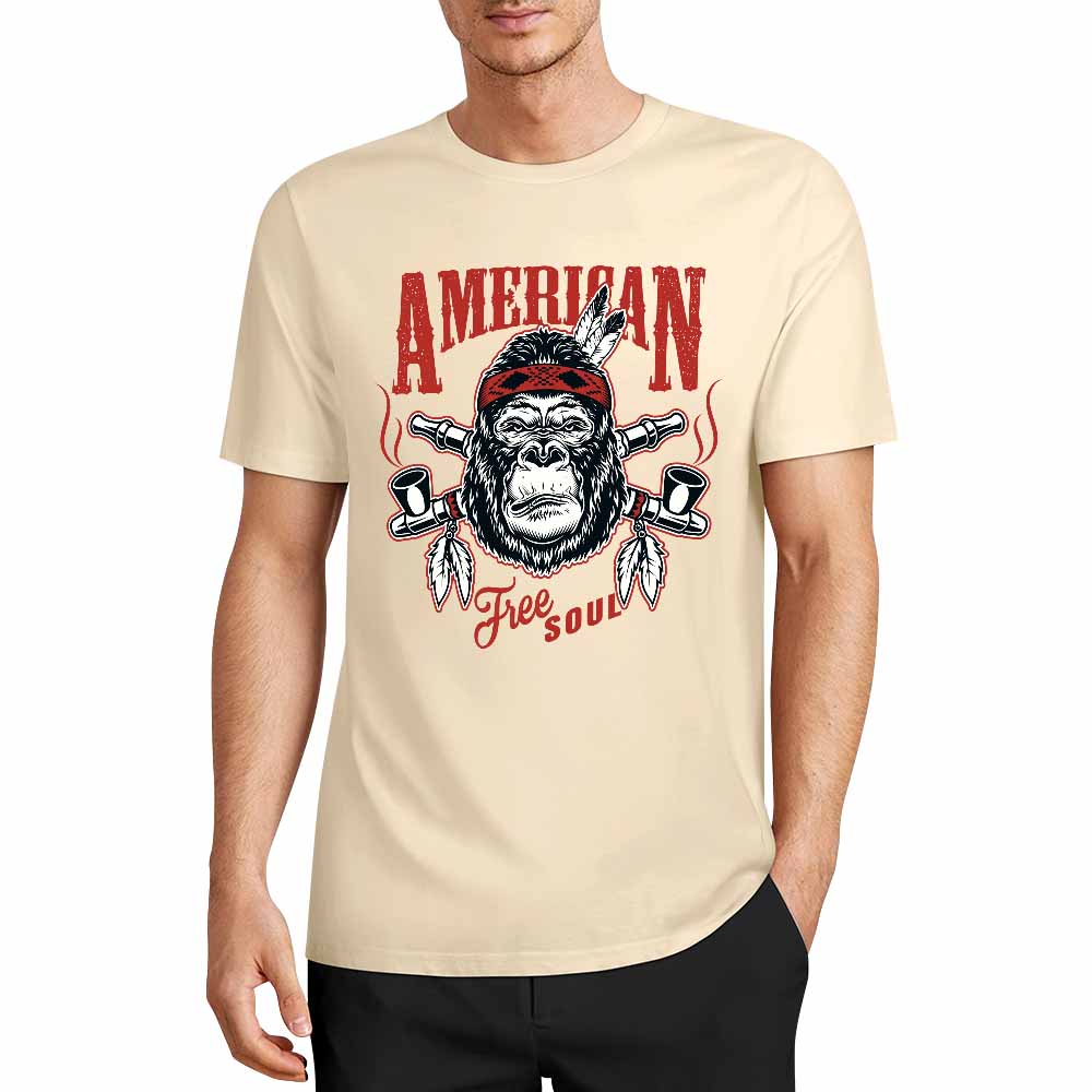 New 2025 Pure cotton short sleeved T-shirt Front print Multiple colors