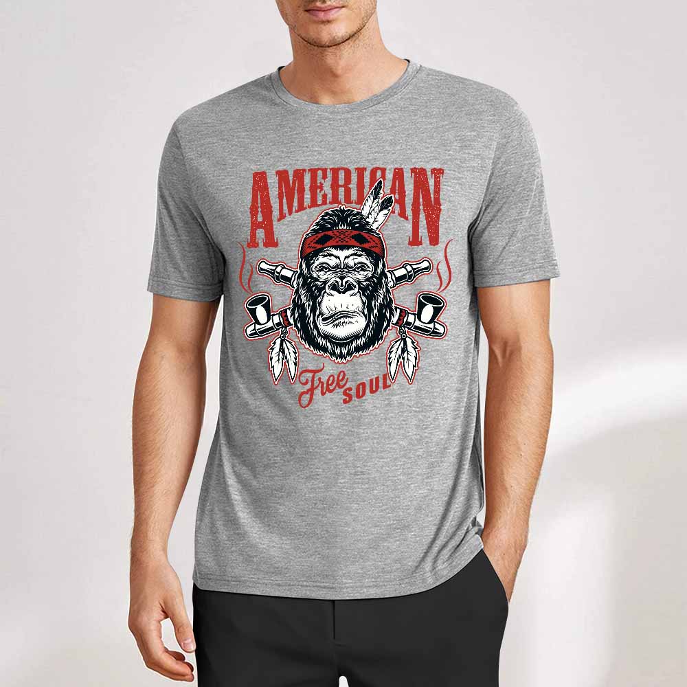 New 2025 Pure cotton short sleeved T-shirt Front print Multiple colors