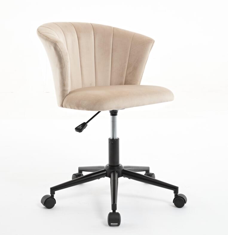 Chaise de bureau pivotante en velours en forme de fleur pour la maison, le bureau ou la chambre à coucher
