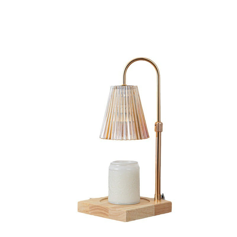 Nouvelle lampe de fusion de cire réglable et temporisée avec fonction d'éclairage à double usage, lampe chauffe-bougie d'aromathérapie simple et sans fumée