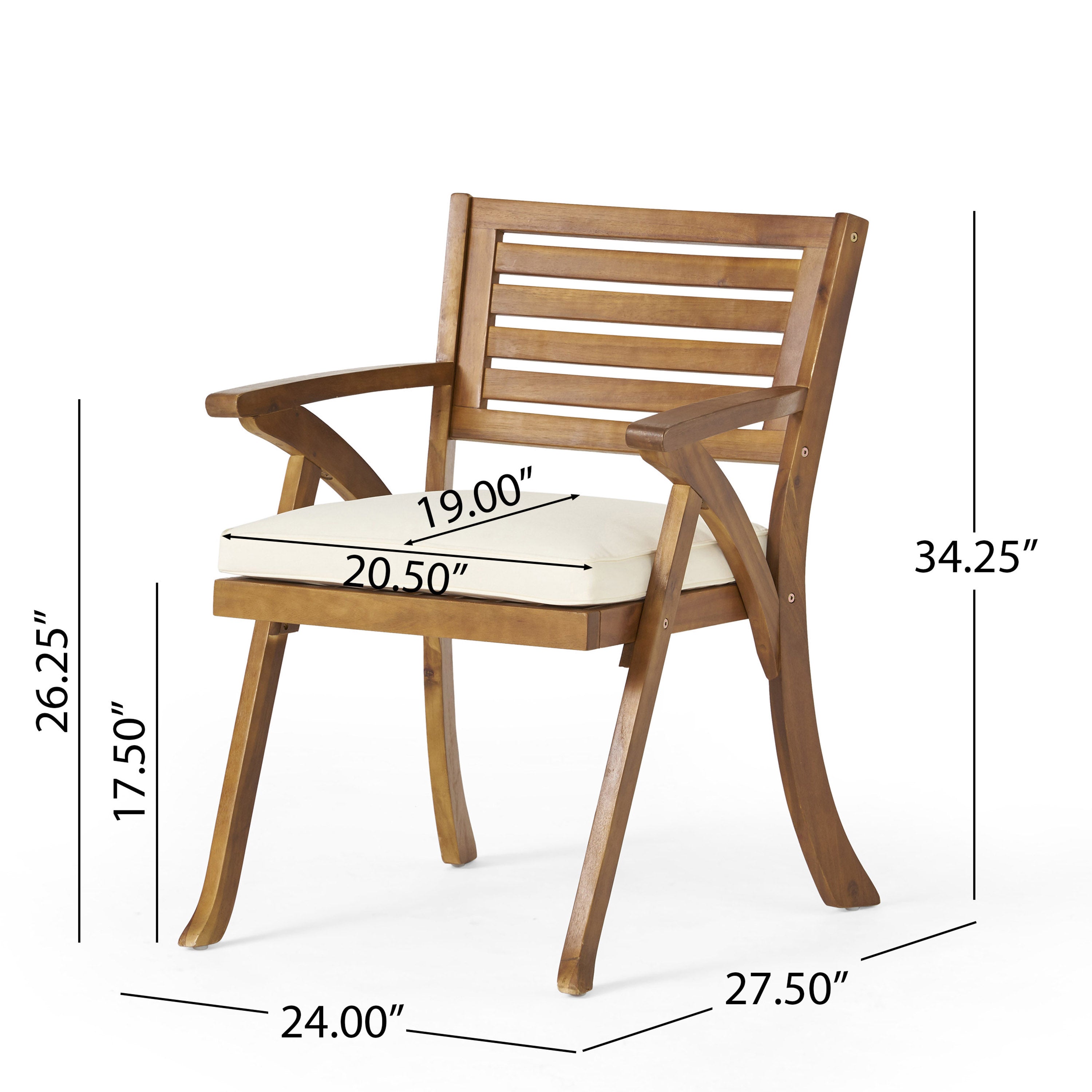 ENSEMBLE DE SALLE À MANGER EN BOIS 5 PIÈCES HERMOSA AVEC COUSSINS