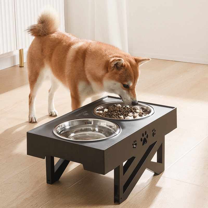 Gamelle pour animaux de compagnie, gamelle pour chien, gamelle pour animaux de compagnie, gamelle en acier inoxydable, gamelle pliable avec table élévatrice