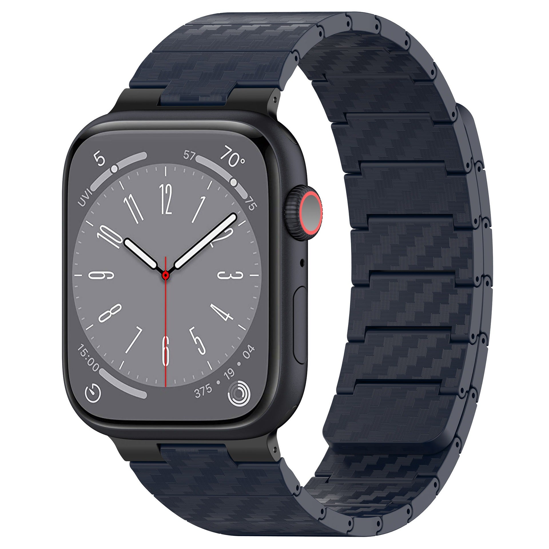 Bracelet de montre magnétique en fibre de carbone pour Apple Watch iWatch