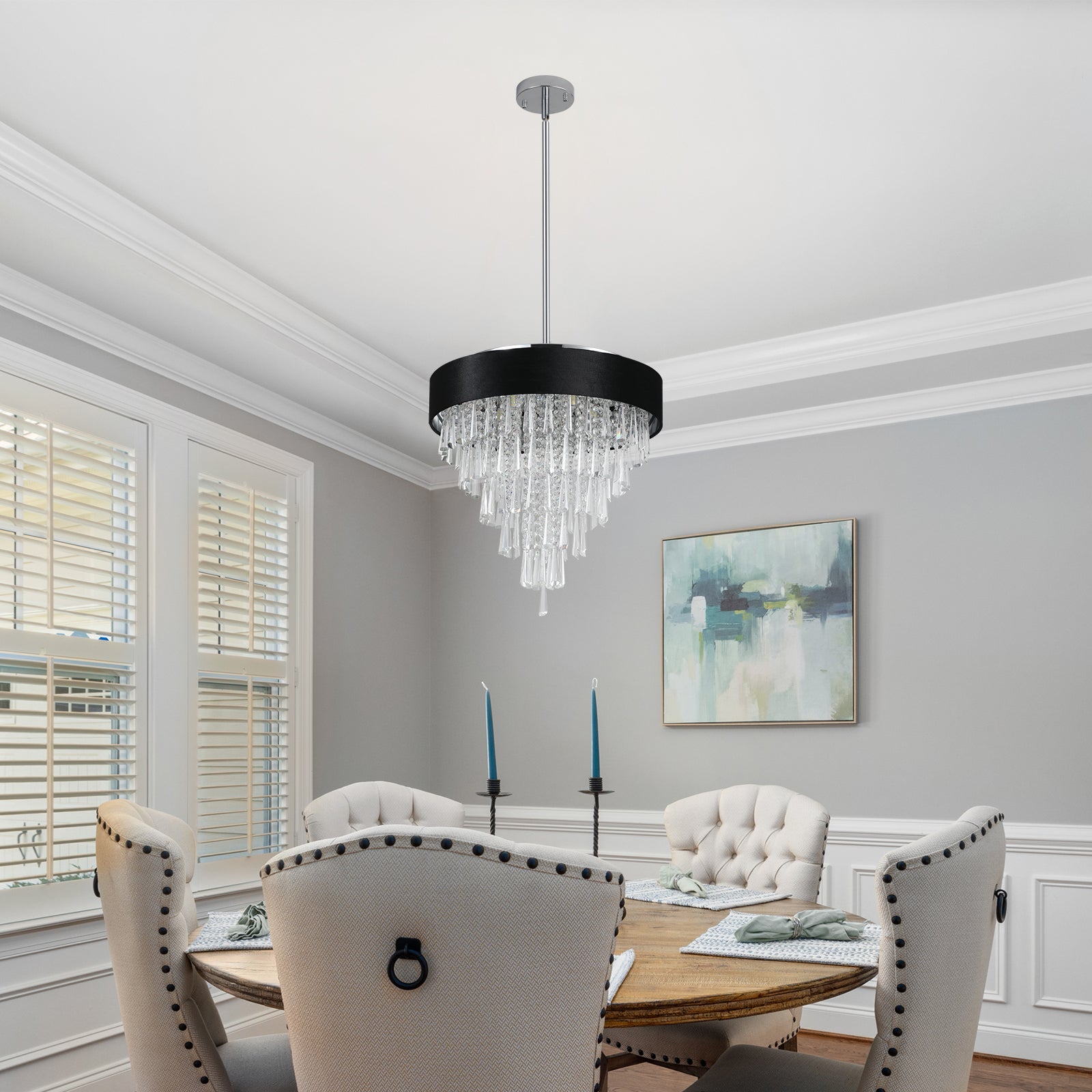 Modern Crystal Chandelier for Living-Room Round Cristal Lamp Luxury Home Decor Light Fixture