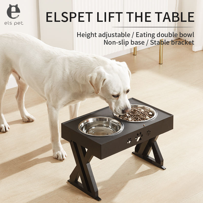 Gamelle pour animaux de compagnie, gamelle pour chien, gamelle pour animaux de compagnie, gamelle en acier inoxydable, gamelle pliable avec table élévatrice