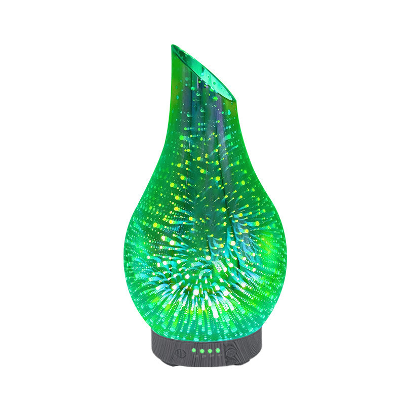 Humidificateur d'aromathérapie 100 ml, veilleuse 3D colorée en verre, diffuseur d'huiles essentielles ultrasonique pour la maison
