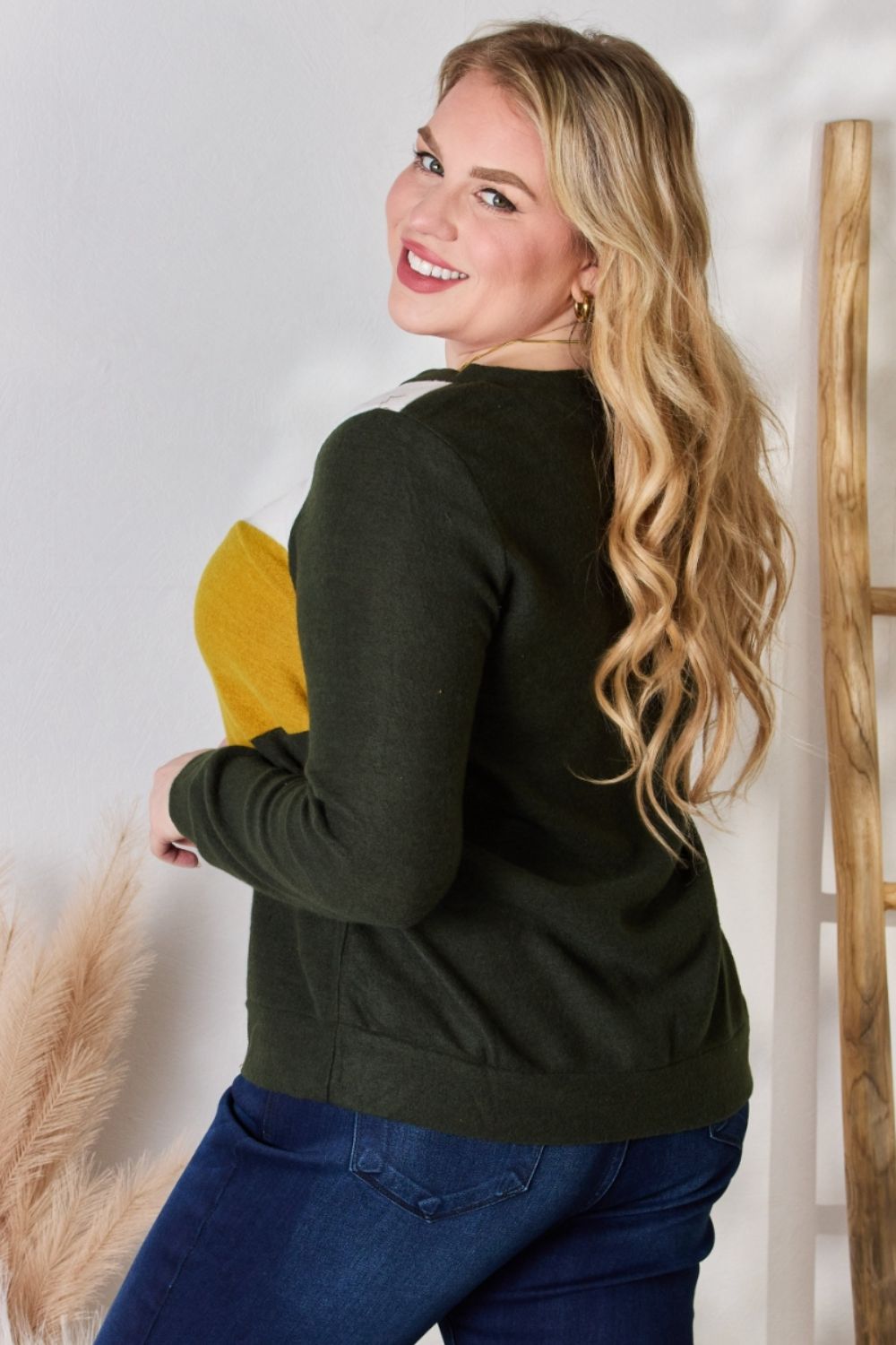Chemisier col V colorblock grande taille Hailey & Co