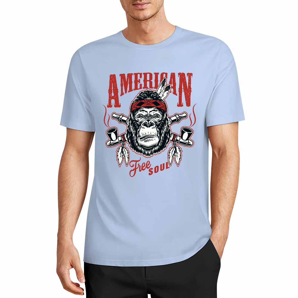 New 2025 Pure cotton short sleeved T-shirt Front print Multiple colors