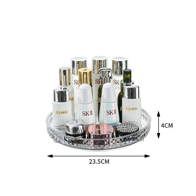 Commode de luxe, étagère de rangement rotative pour cosmétiques, boîte de toilette, bureau, parfum, produits de soins de la peau, plateau