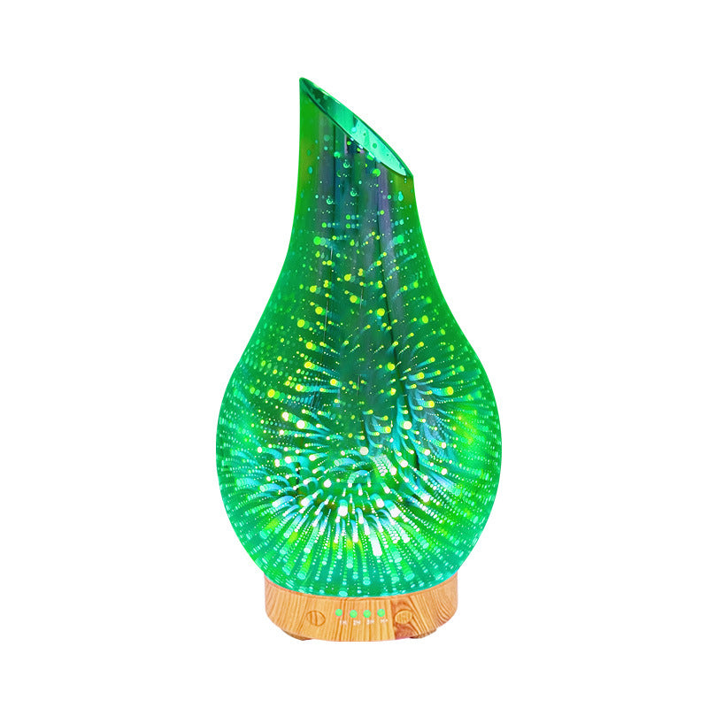 Humidificateur d'aromathérapie 100 ml, veilleuse 3D colorée en verre, diffuseur d'huiles essentielles ultrasonique pour la maison