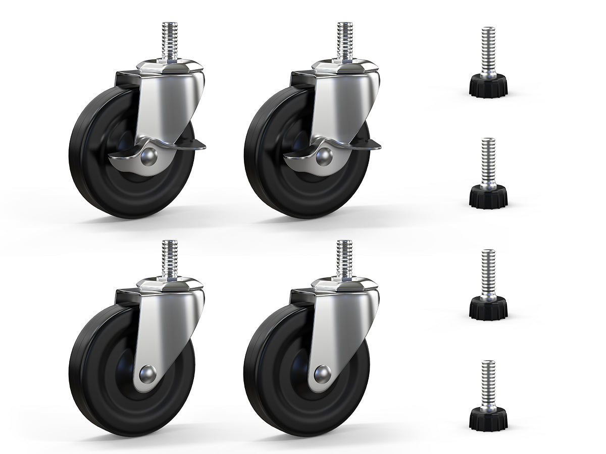 Étagère métallique à 6 niveaux, capacité de charge de 6 000 lb, réglable en hauteur, avec roulettes, conforme à la norme NSF