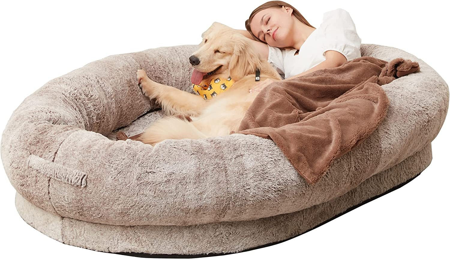 Lit pour chien pour humains Lit portable pour animaux de compagnie Lit géant pour chien Lit humain Lit pour chat Lit pour chien