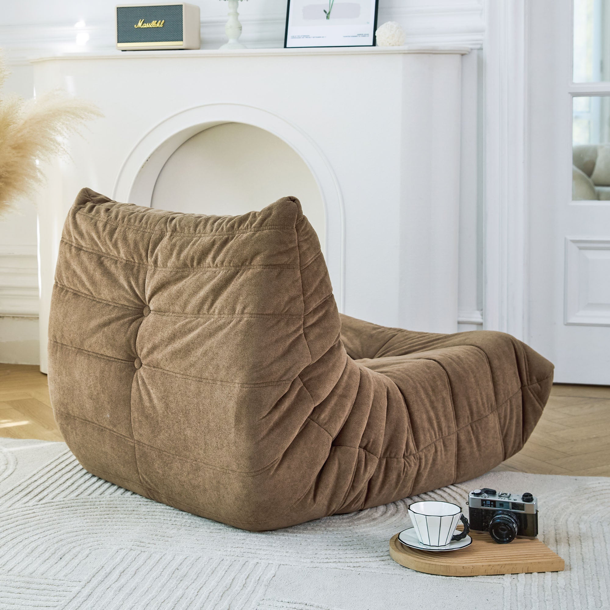 Canapé de sol, fauteuil poire pour adultes, fauteuil poire au coin du feu, fauteuil en mousse à mémoire de forme pour la maison, le bureau, l'appartement ou la salle de jeux