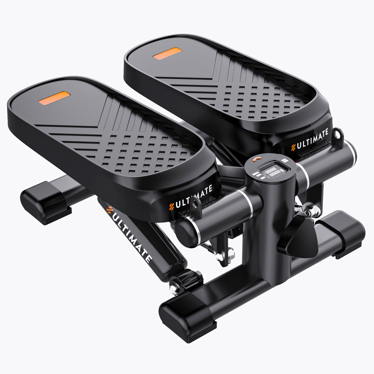 Mini stepper d'exercice pour le bureau à domicile, capacité de 330 lb, avec bandes de résistance et écran LCD, rose