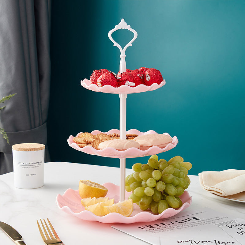 Multi-Layer Candy Plate Wedding KTV Living Room Creative Fruit Plate Dry Fruit Plate Refreshment Plate Three-Layer Fruit Plate