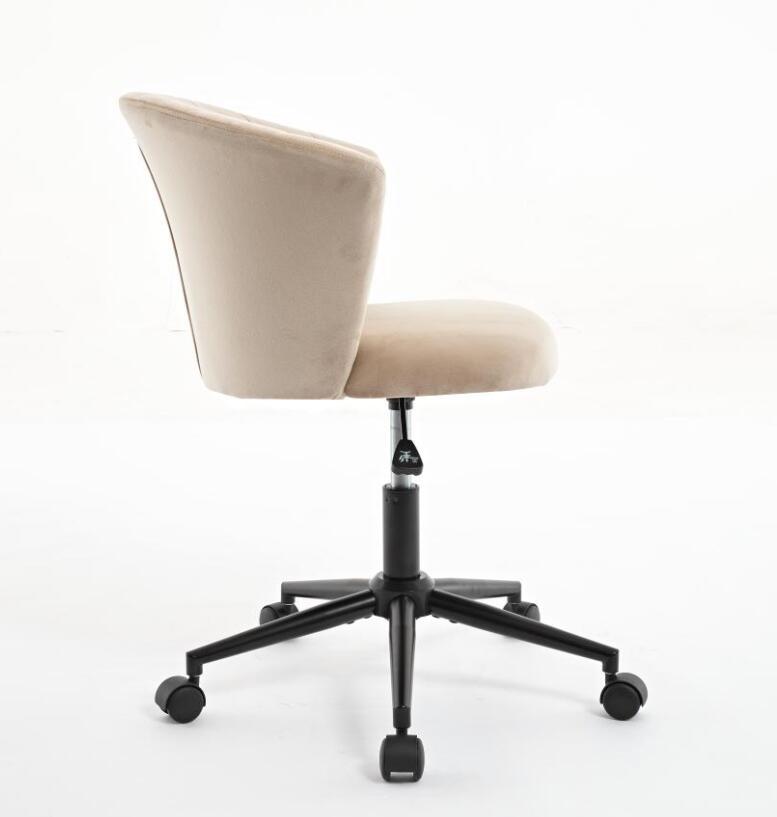 Chaise de bureau pivotante en velours en forme de fleur pour la maison, le bureau ou la chambre à coucher