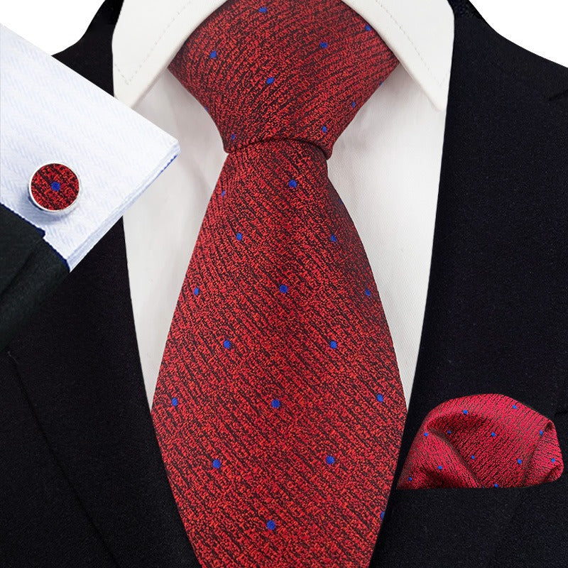 Ensemble trois pièces pour homme, cravate, poche, serviette, manchette, motif cachemire, taille et fleur