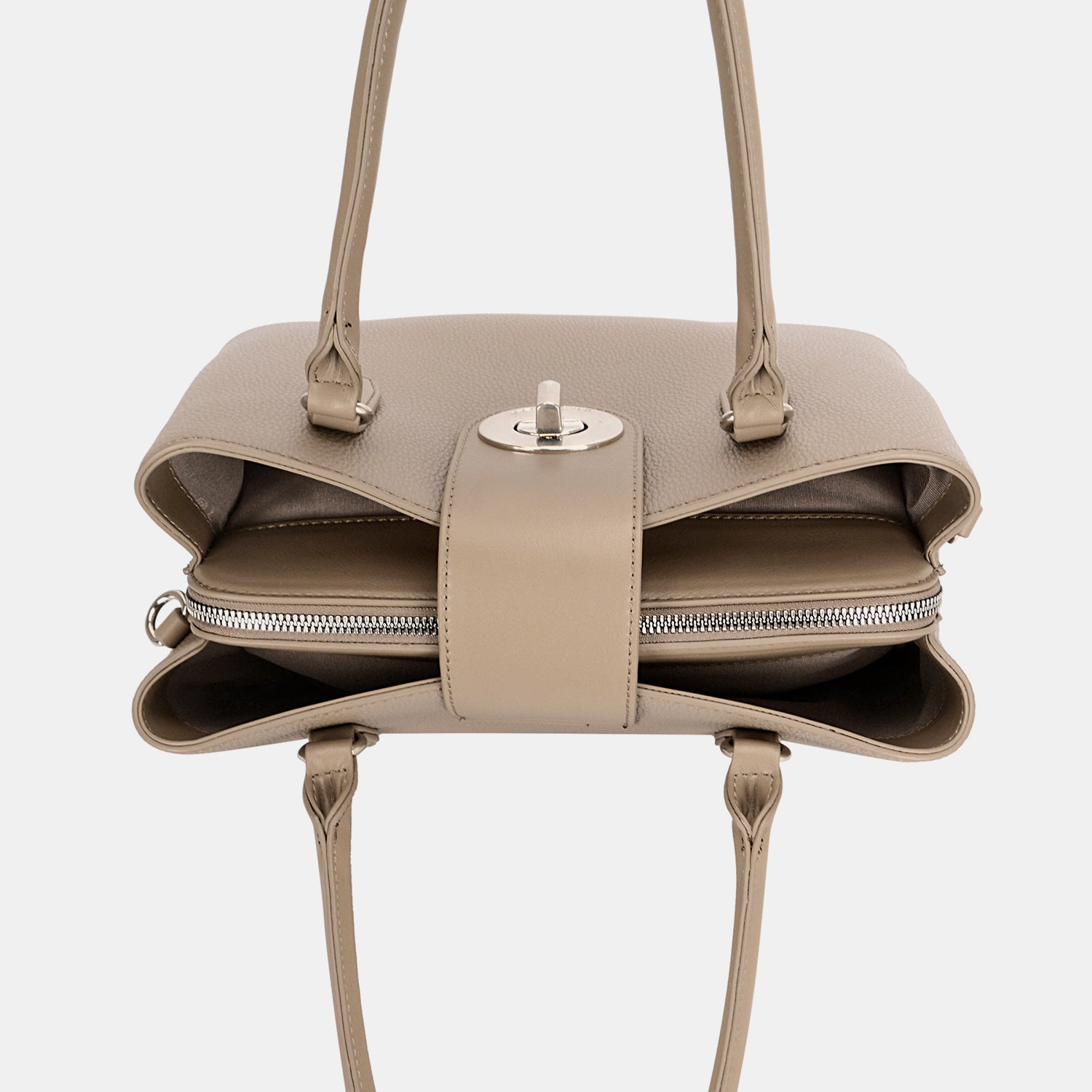 Sac fourre-tout en cuir PU à fermoir tournant David Jones