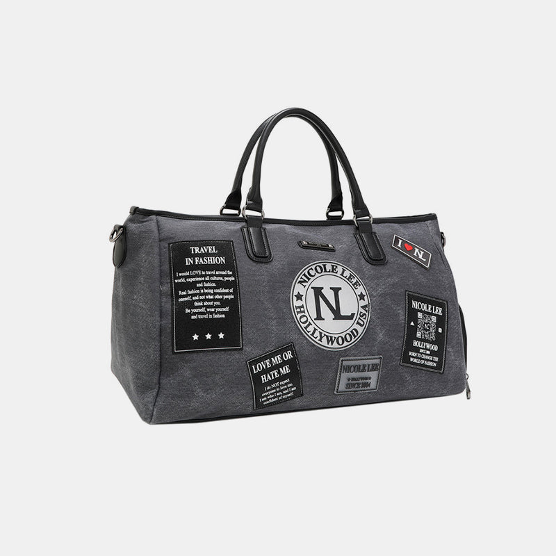 Sac de sport Nicole Lee USA Denim Patch