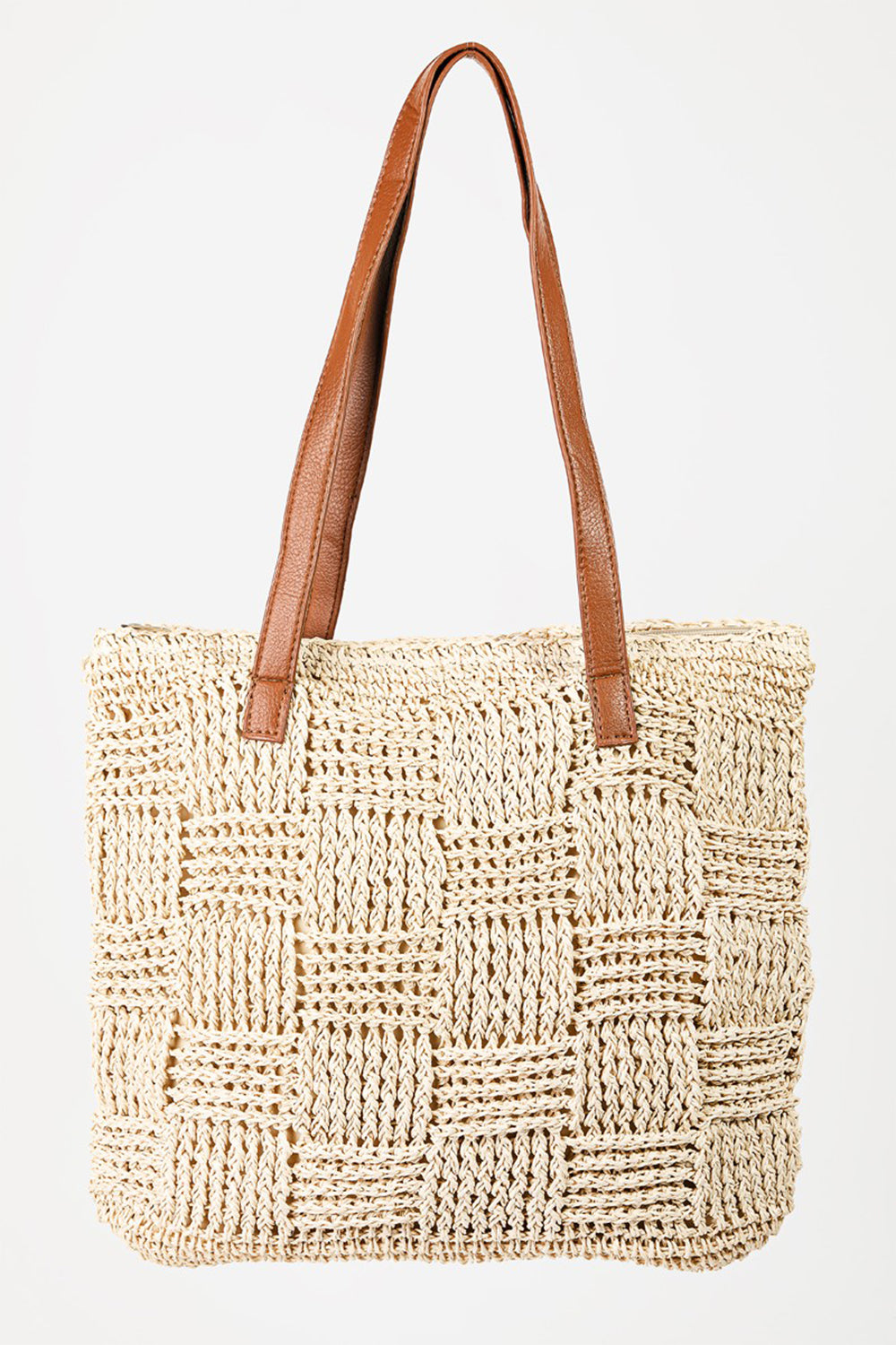 Sac fourre-tout à bandoulière en similicuir tressé Fame
