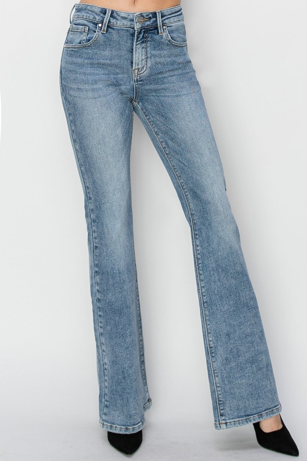 Jean bootcut taille mi-haute RISEN pleine grandeur
