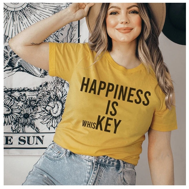 T-shirt « Le bonheur est la clé »