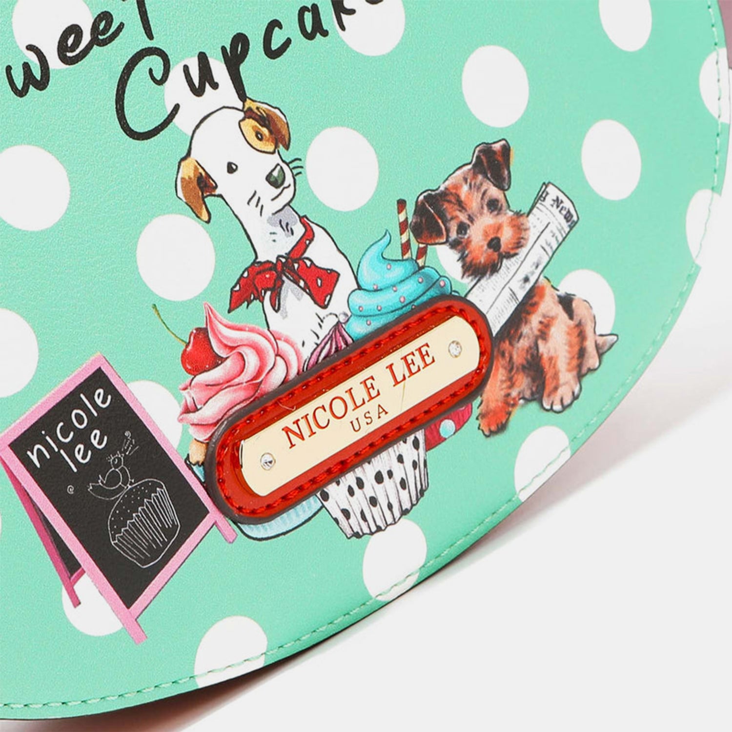 Sac à bandoulière en cuir vegan à pois Nicole Lee USA
