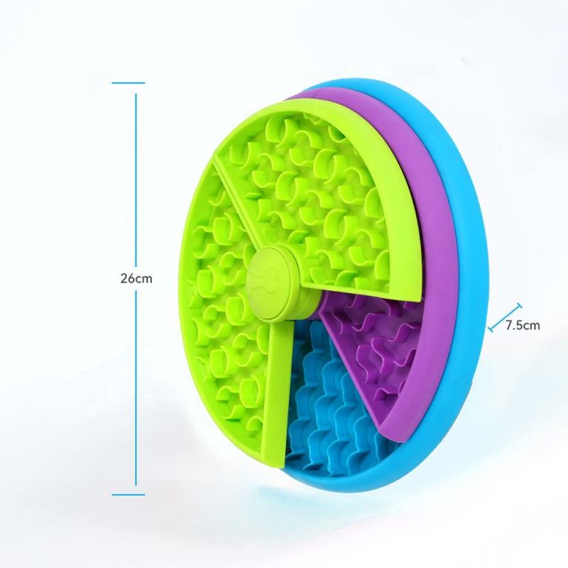 Gamelle anti-étouffement pour chat et chien, gamelle à alimentation lente, gamelle à puzzle, plateau de jeu rotatif pour animaux de compagnie en bonne santé