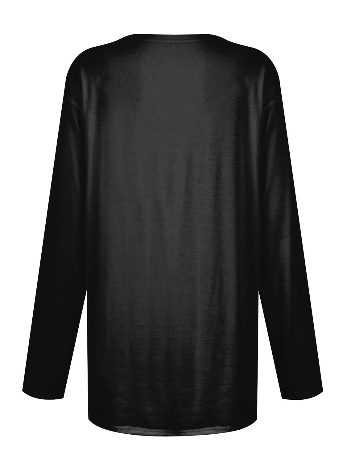 T-shirt à manches longues et col rond avec poches
