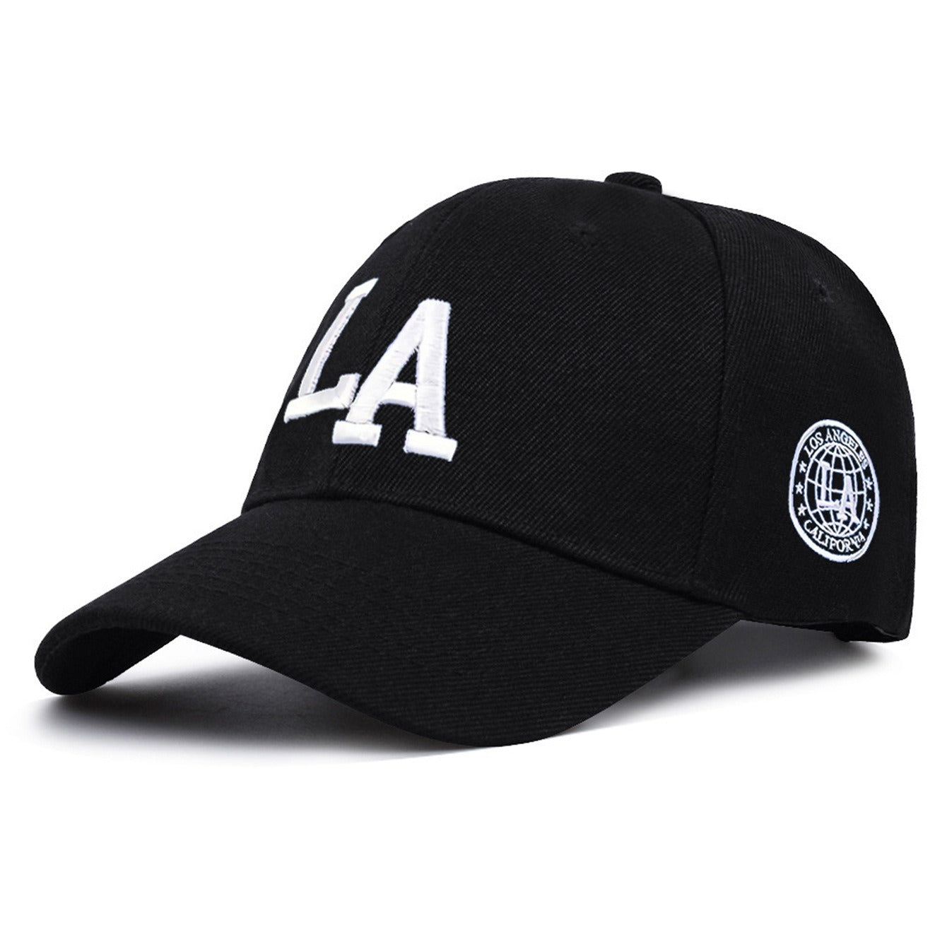 Casquettes de baseball LA brodées en 3D pour hommes et femmes, protection solaire d'extérieur, casquettes à languette de canard rigides