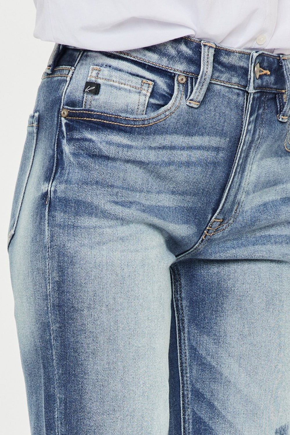 Jean droit taille haute Kancan à revers